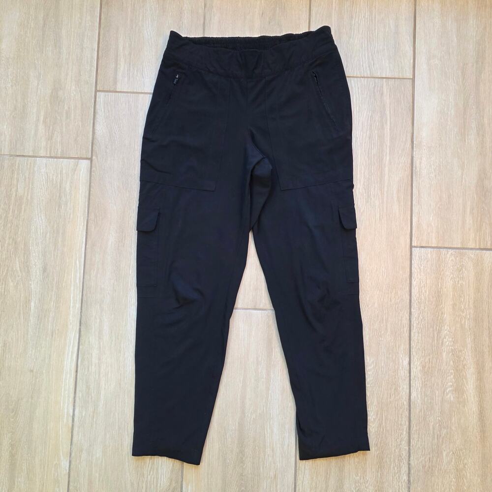 Athleta Chelsea Cargo Jogger Womens 4 Petite Black Lined Travel Pants